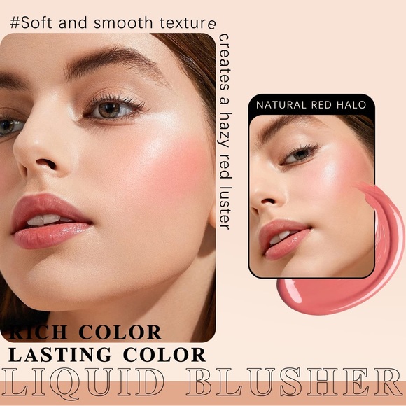Blush Beauty Wand Natural Matte Finish Cream Rouge Silky Waterproof Cheek Tint - Picture 2 of 7